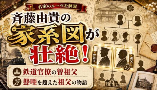 斉藤由貴の家系図が壮絶！鉄道官僚の曽祖父と聾唖を超えた祖父の物語