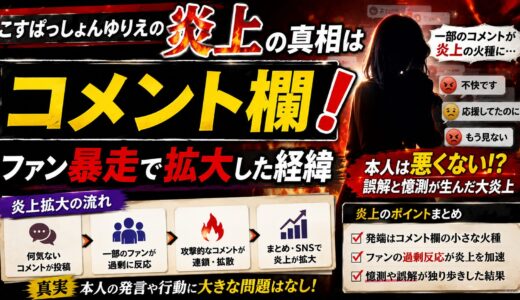 こすぱっしょんゆりえの炎上の真相はコメント欄！ファン暴走で拡大した経緯
