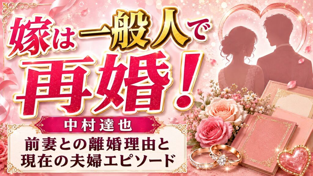 中村達也の嫁は一般人で再婚!前妻との離婚理由と現在の夫婦エピソード