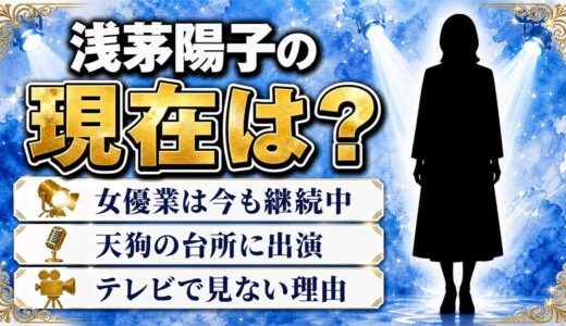 浅茅陽子の現在は女優を継続！露出が減った発端は1992年のCM全降板
