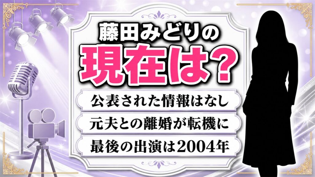 藤田みどりの現在は公表情報なし!岡田眞澄との離婚後に途絶えた女優活動の20年