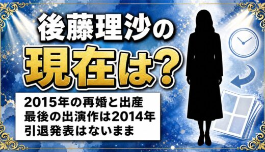 後藤理沙の現在は表舞台を離れ家庭中心の暮らし｜2015年の再婚と出産で活動が止まった経緯