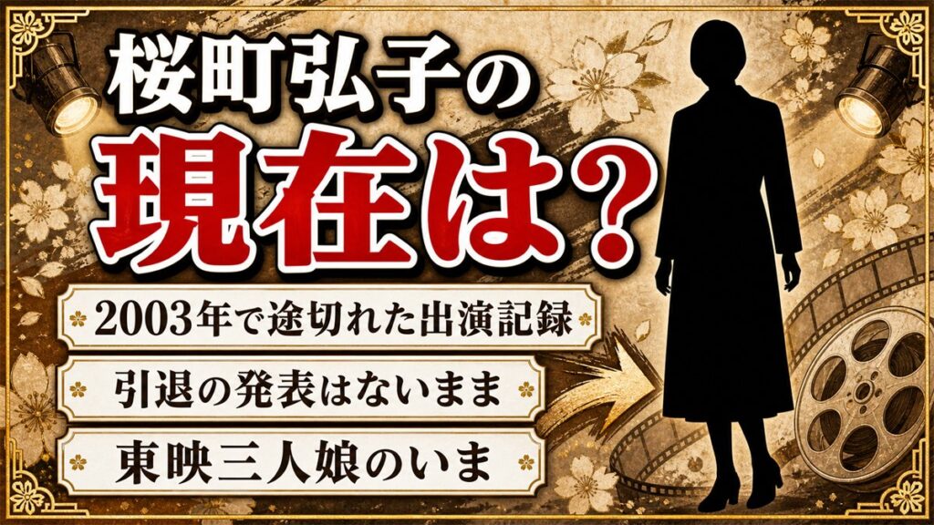 桜町弘子の現在は消息不明!出演記録が2003年で途切れた経緯とは?