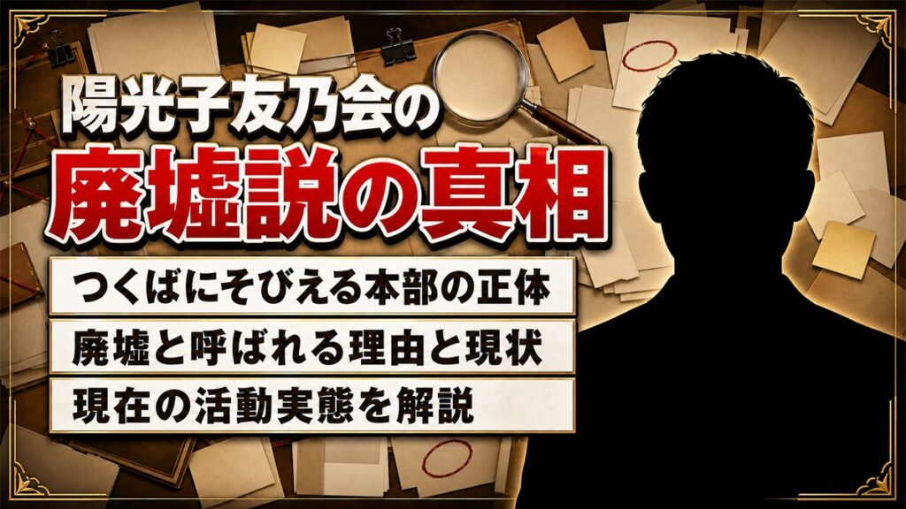 陽光子友乃会の廃墟と呼ばれる本部建築の真相と現在の実態