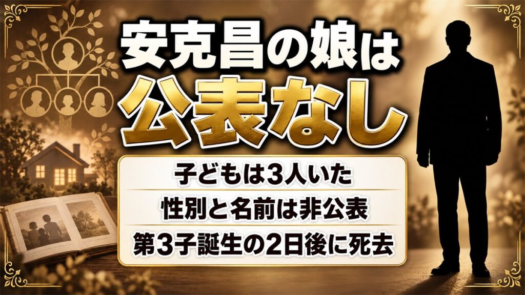 安克昌の娘は公表なし！3人の子どもの性別と名前が伏せられた理由とは
