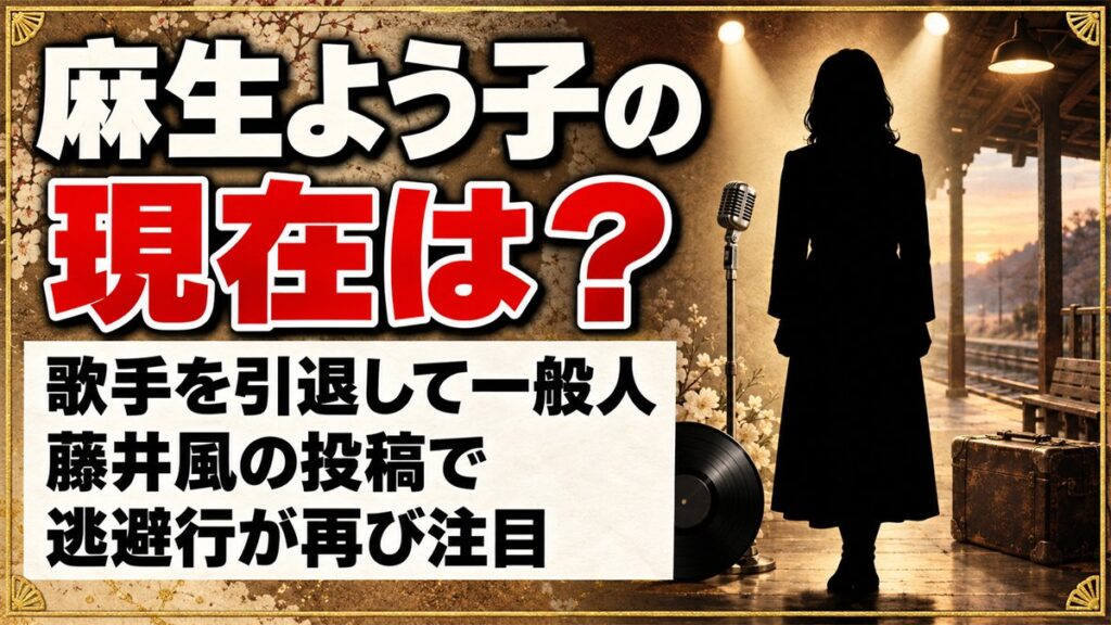 麻生よう子の現在は歌手を引退して一般人!藤井風の投稿で逃避行が再び注目された理由とは