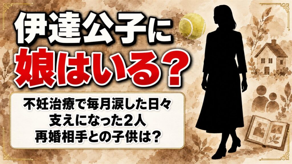 伊達公子に娘はいない！不妊治療で毎月涙した日々と支えになった2人とは