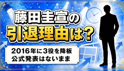 藤田圭宣の引退理由は発表なし！2016年に3役を降板した経緯とは？