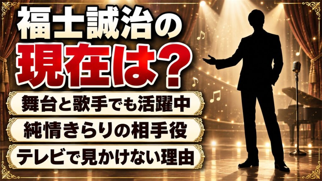 福士誠治の現在は舞台と歌手でも活躍中!純情きらりの相手役をテレビで見かけない理由とは