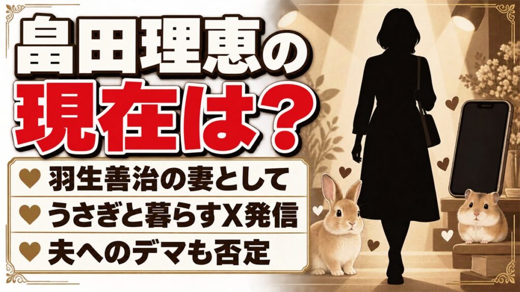 畠田理恵の現在は羽生善治の妻!うさぎと暮らしXで夫へのデマを否定した経緯とは