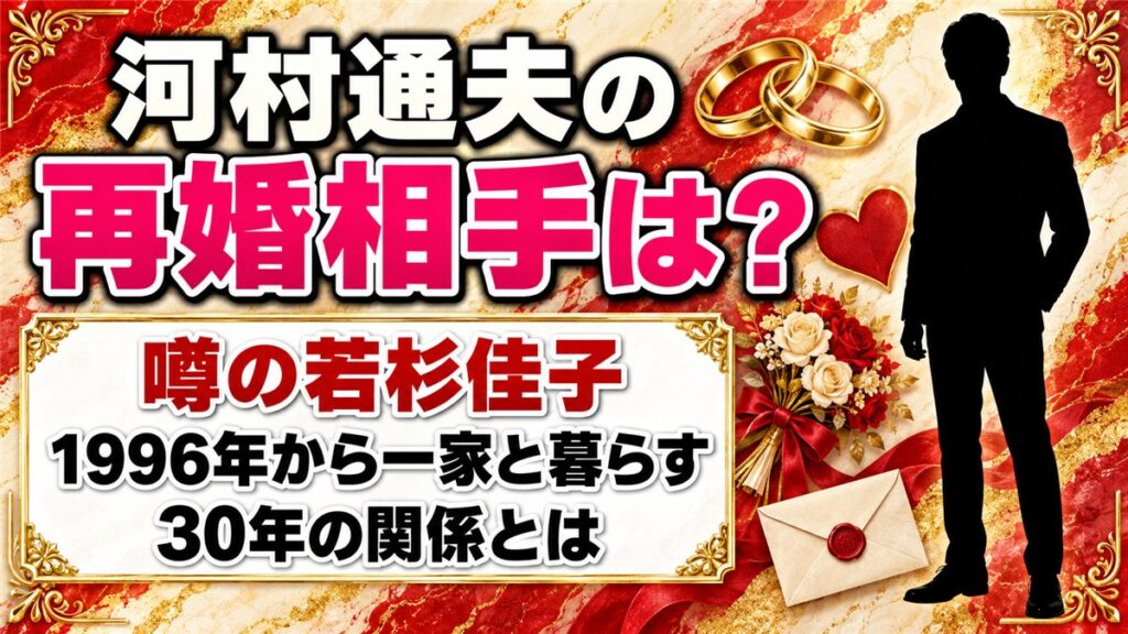 河村通夫の再婚相手は非公表！妻と噂される若杉佳子が一家と暮らしてきた30年とは