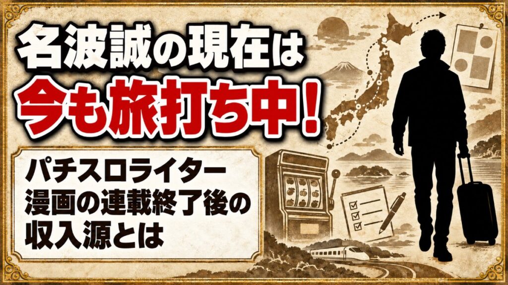 名波誠の現在は今も旅打ち中のパチスロライター！漫画の連載終了後の収入源とは