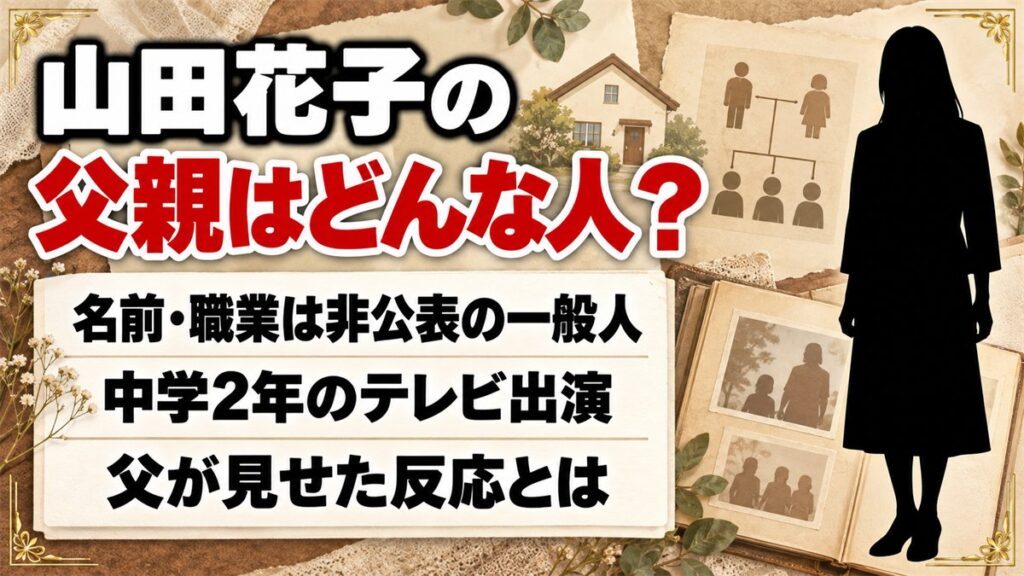 山田花子の父親は一般人で非公表！中2のテレビ出演に見せた反応とは