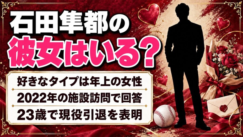 石田隼都の彼女は非公表！19歳で語った好きな女性のタイプとは？