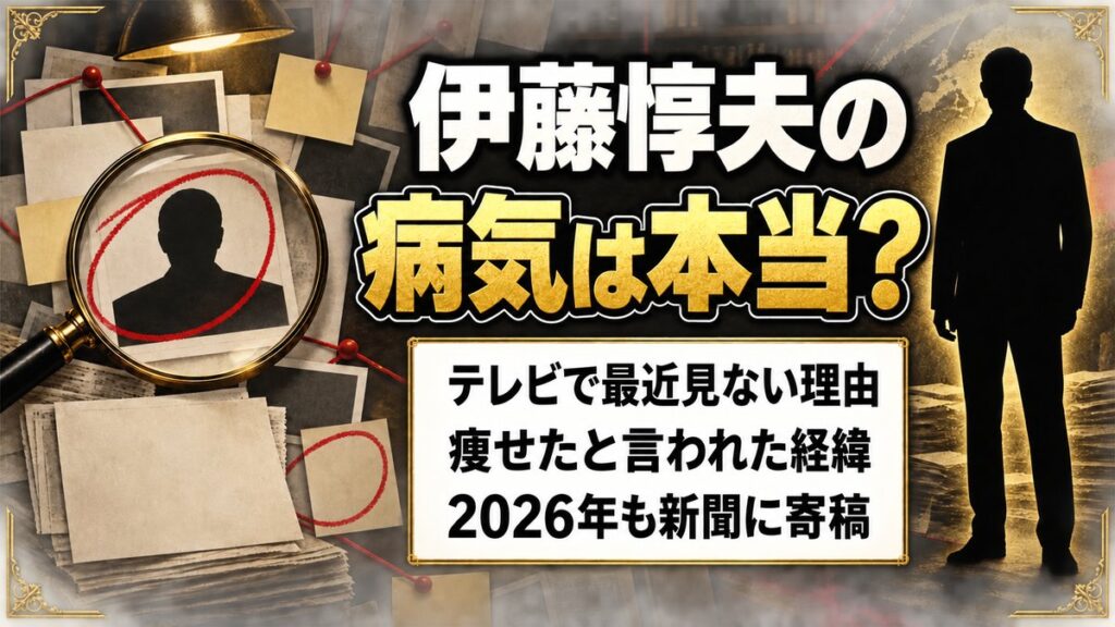 伊藤惇夫は病気?痩せたと言われ始めた経緯とは?