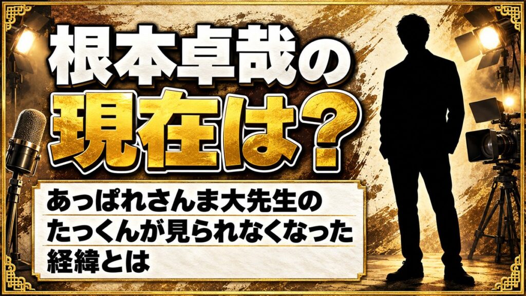 根本卓哉の現在は?あっぱれさんま大先生のたっくんが1998年以降見られなくなった経緯とは
