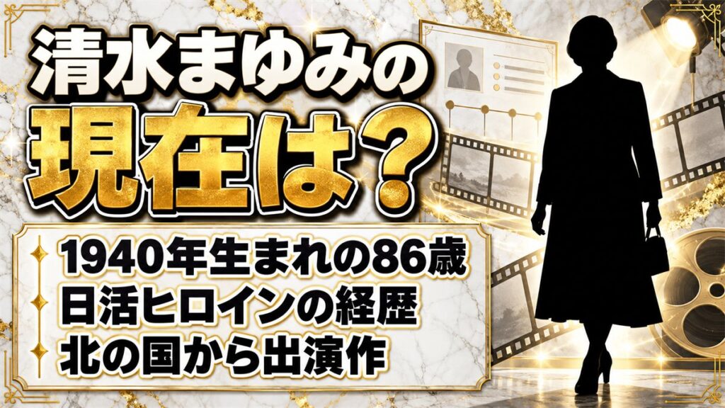 清水まゆみの現在は?日活ヒロインから『北の国から』出演まで歩んだ経歴とは