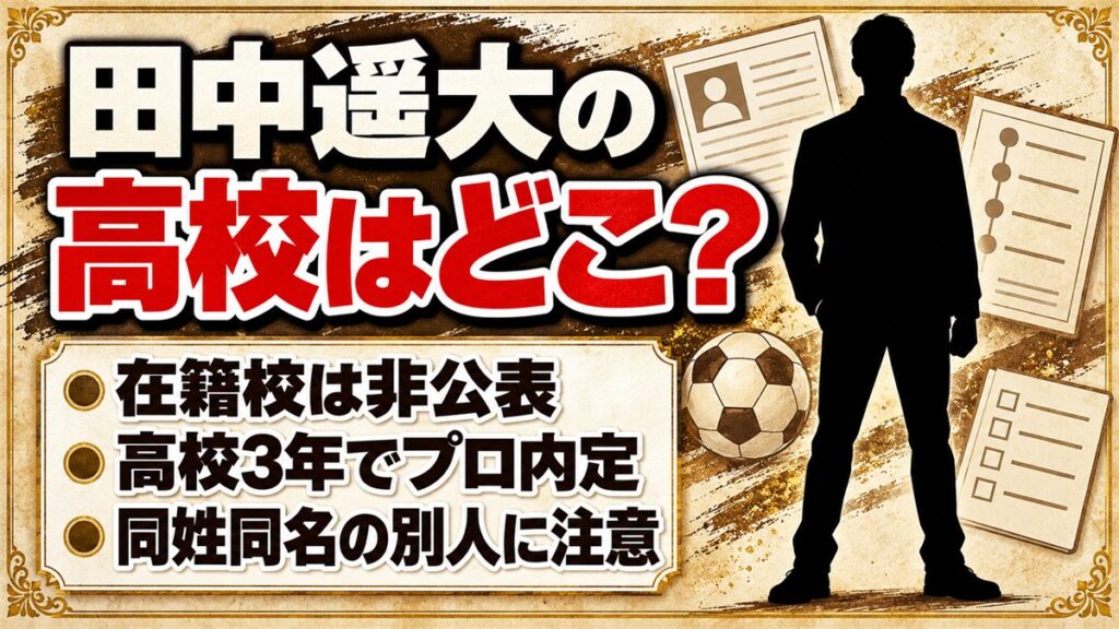 田中遥大の高校は非公表！三鷹中等教育学校の名前が出てくる理由とは
