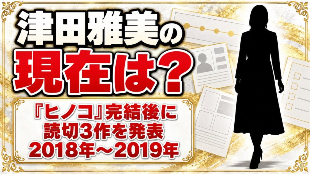 津田雅美の現在は?『ヒノコ』完結後に発表した読切3作とは